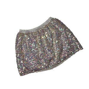 Girls Cat & Jack Multicolor Sequin Skirt With Elastic Waistband Size M 1692